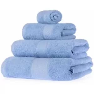 HOMESCAPES Turkish Cotton Light Blue Bath Towels Set - Light Blue