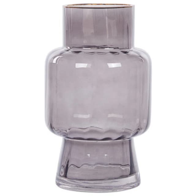 Beliani Flower Vase Megalo Glass 26cm Grey