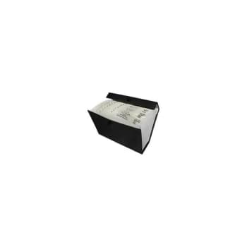 21 Pocket Cardboard File Case Black - Cathedral