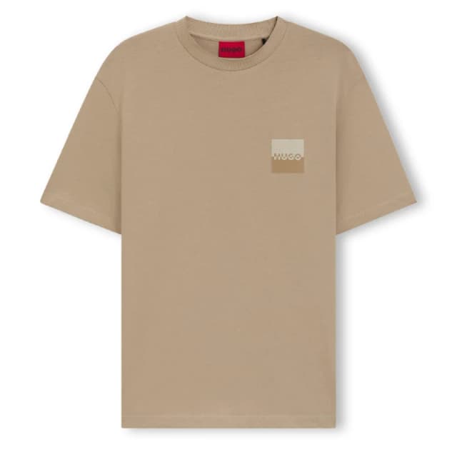 Hugo Dusplito Split Logo T-Shirt Beige male XS