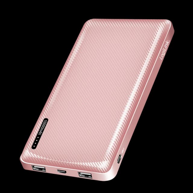 LogiLink Mobile Power Bank. LiPo. 10.000 mAh. USB-C in/out. rose