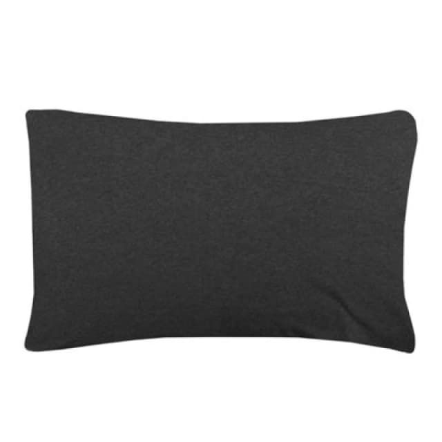 Smart Living Smart Living Jersey Melange Polycotton Easy Care Bed Linen Luxury Fitted Bedsheet or Pillowcase in Charcoal Size: Standard Pillow Case