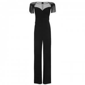 Adrianna Papell Drape Jumpsuit - BLACK