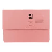 Q-Connect Document Wallet Foolscap Pink Pack of 50 KF23015
