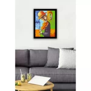 SC0267 Multicolor Decorative Framed MDF Painting