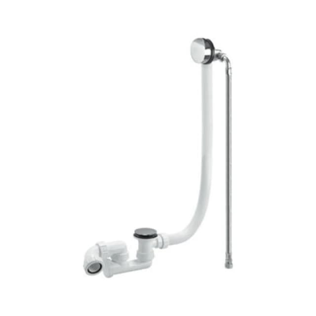 McAlpine HCN3365UK-1M Chrome Plated Brass Bath Filler and Overflow White