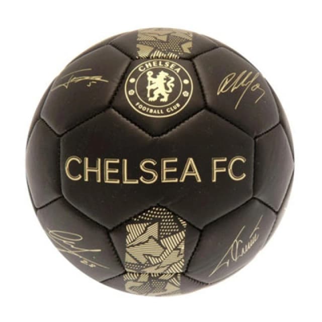 Chelsea Fc Phantom Signature Football Matt Black/gold (1)