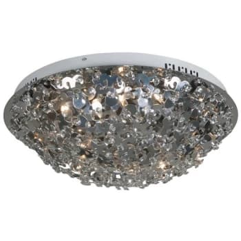 Linea Verdace Nano Glass & Crystal Ceiling Light Aluminum