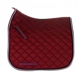 Rambo Grand Prix Dressage Saddle Pad - Blk/Pomegr/Whte