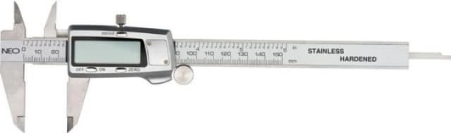NEO TOOLS 75-011 Vernier Calliper Length: 237mm, Measuring Range from: 0mm, Measuring Range to: 150mm, Measuring accuracy +/-: 0.02mm Stainless Steel