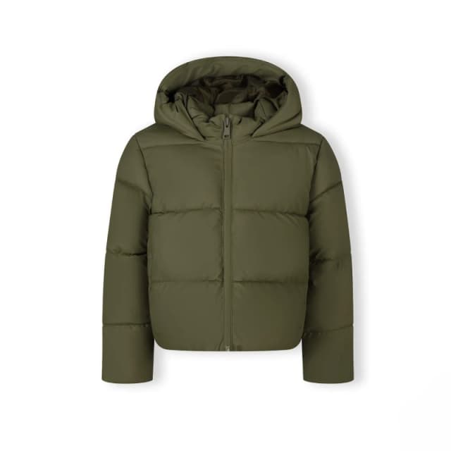 Minoti Kids Short Medium Puffer Jacket Khaki female 7-8 Yrs