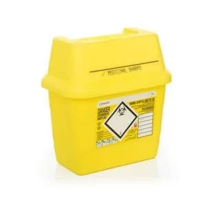 Click Medical Sharpsafe 3 Litre Sharps Bin Yellow