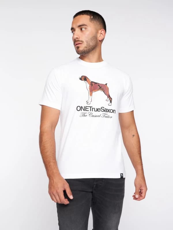 One True Saxon Dawg T-Shirt - White White S