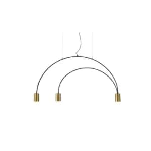 Prilep Ceiling Pendant Light 3x GU10 Max 25W Black-Brass