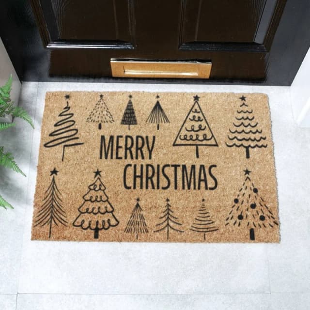 Artsy Mats Merry Christmas Tree Doormat, Brown 6040-MERRYXMAST
