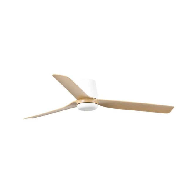 Netlighting Punt Tub Medium White Light Wood DC Ceiling Fan 6 Speed White Unisex