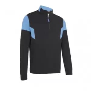 Callaway 1/4 Zip Colour Block Pullover CAVIAR - L