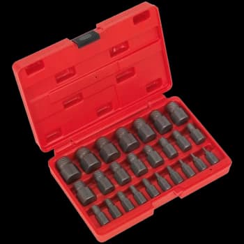 Sealey 25 Piece Multi Spline Screw Extractor Set