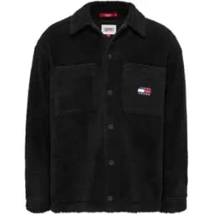 Tommy Jeans Tjm Solid Sherpa Overshirt - Black