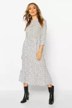 Woven Mixed Polka Dot Dress
