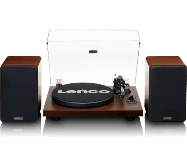 LENCO LS-600 Belt Drive Bluetooth Turntable - Walnut, Brown