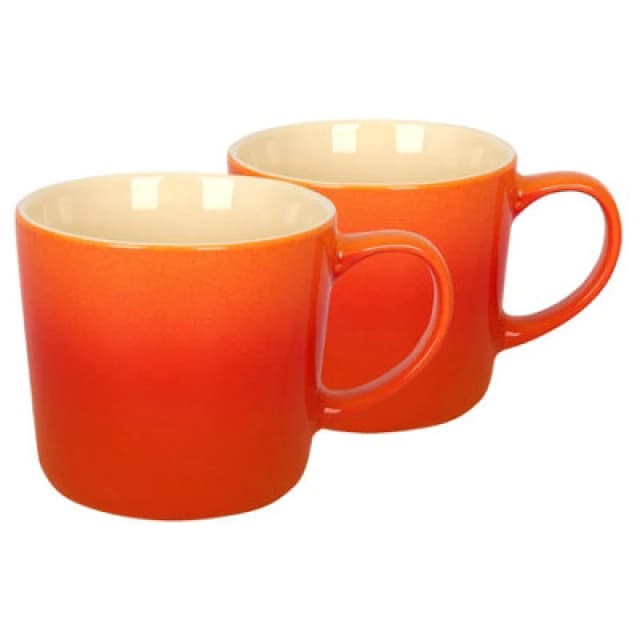 Argon Tableware New Bone China Ombre Mugs - 330Ml - Orange - Pack Of 2