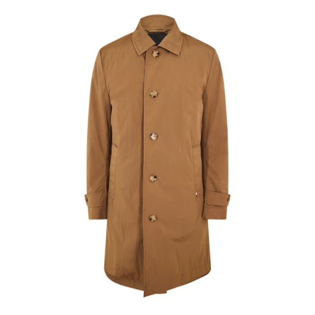 Boss Mens C-Cam-Inpad Overcoat Open Brown male S
