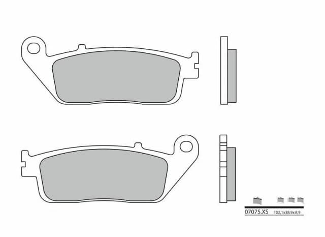 Brembo S.p.A. Scooter Sintered Metal Brake pads - 07075XS