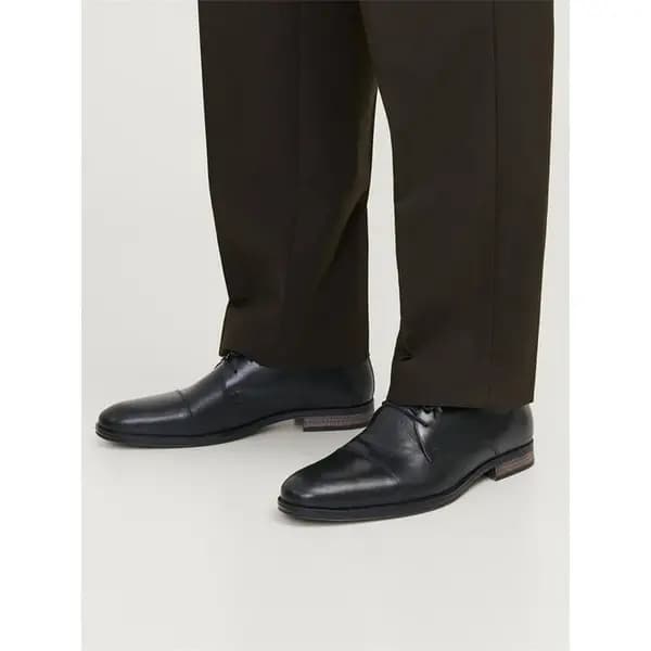 Jack and Jones Raymond Leather Shoe Mens Derby Shoes 7 (41) Black 10383203270