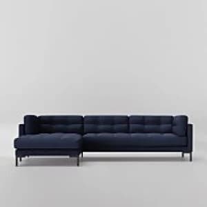Swoon Landau House Weave Corner Sofa - Left Hand Side - Corner Sofa - Navy