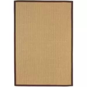 Asiatic Carpets Sisal Machine Woven Rug Linen/Chocolate - 240 x 340cm
