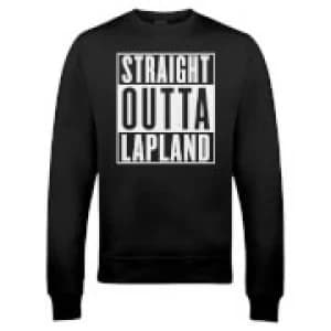 Straight Outta Lapland Christmas Sweatshirt - Black