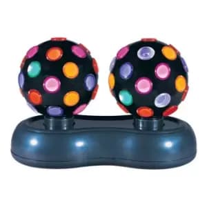 Global Gizmos Black Twin Head Disco Ball