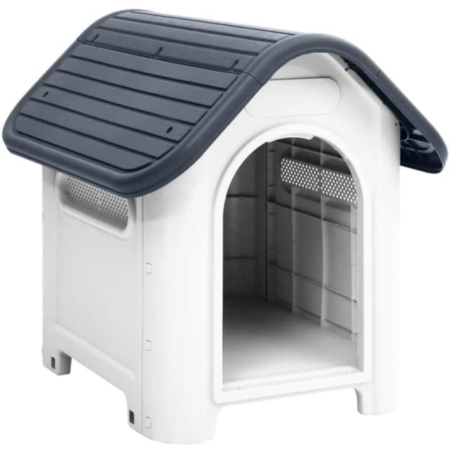 VIDAXL Vidaxl - Dog House Grey 59x75x66cm Polypropylene 8720287022985