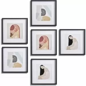 Nielsen Henri 6 Piece Black Wooden Picture Frame Set 30 x 30cm