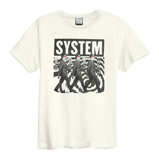 Amplified Amplified Men Wind Up Systems Of A Down T-Shirt in White Size: 3X-Large White XXXL Male 5063806466550