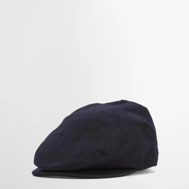 Barbour Redshore Wool Mix Flat Cap Navy male Large
