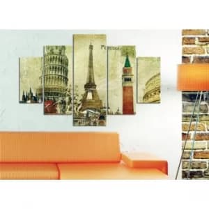 ST066 Multicolor Decorative MDF Painting (5 Pieces)