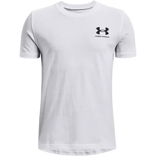 Under Armour Cotton Short Sleeve T-Shirt Junior Boys Regular Fit T-Shirts 11 - 12 Years (L) Blue 59886120215