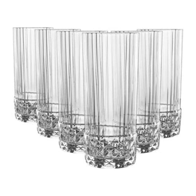 Bormioli Rocco America '20S Highball Glasses - 400Ml - Clear - Pack Of 6