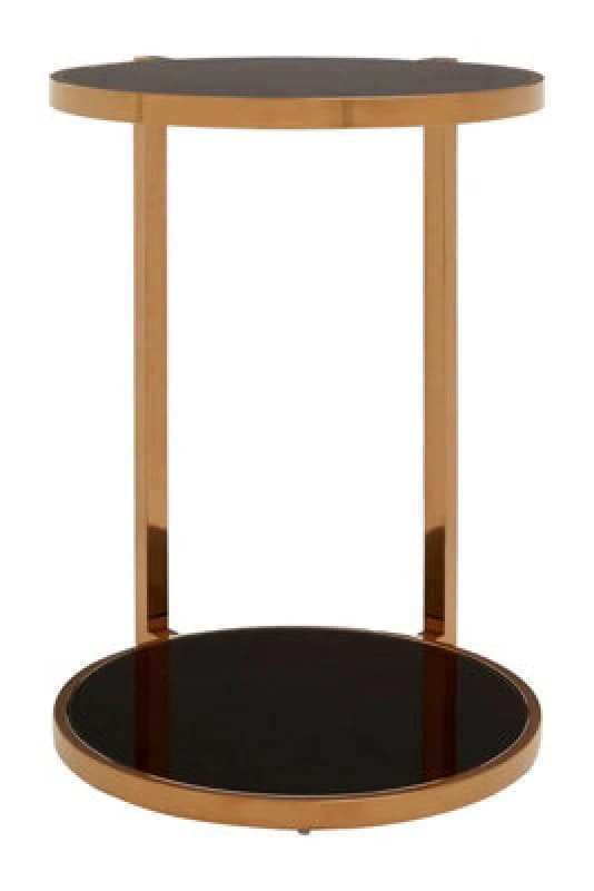 Premier Housewares Versatile 2 Tier Side Table, Functional Small Side Table By Couch For Livingroom, Elegant Design Small Table Black