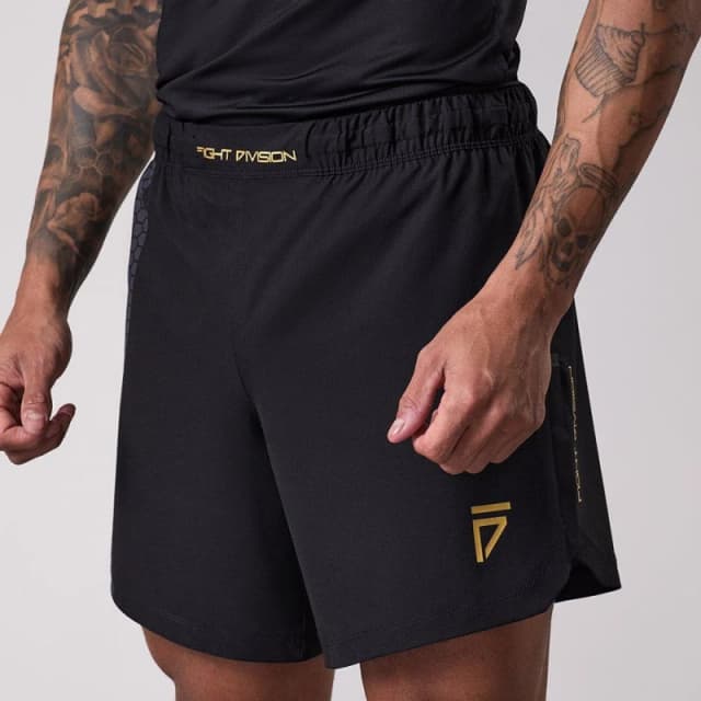 Gym King Unisex Adults Fight Division Combat MMA Shorts Black unisex X Large