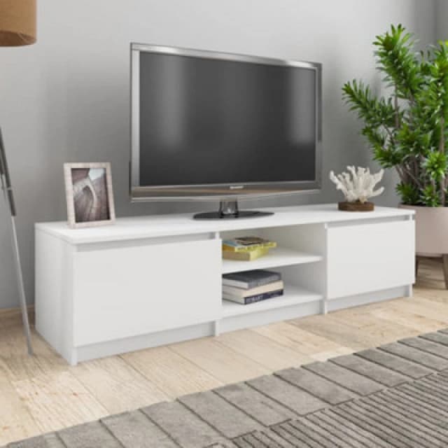 vidaXL TV Cabinet Engineered Wood White TV Unit Sideboard Stand Furniture