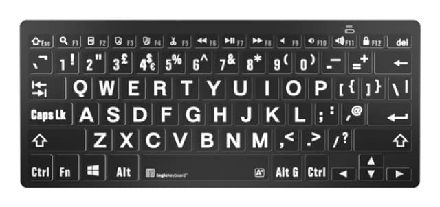 Logickeyboard LKB-LPWB-BTPC-UK keyboard Universal Bluetooth QWERTY UK