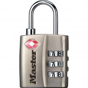 Masterlock TSA Combination Padlock 30mm Nickel Standard