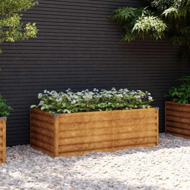 vidaXL Garden Raised Bed 100x50x36cm Corten Steel, Brown 151975