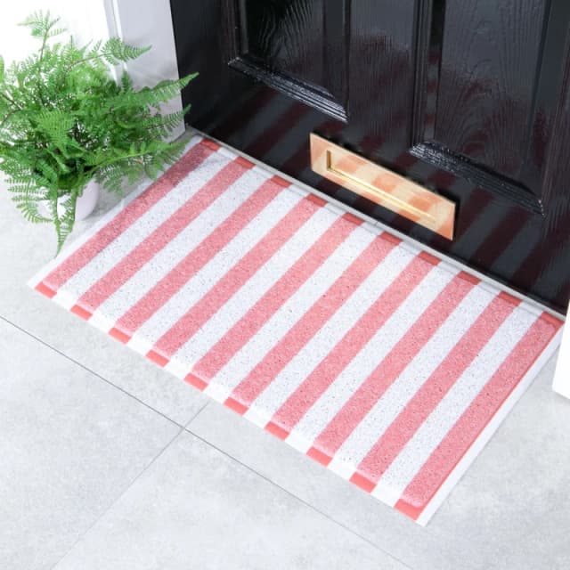 Native Natural Pink Stiped Doormat (70 X 40Cm)