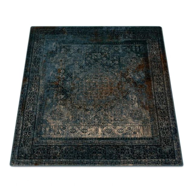 RugsX Wool Omega Rug in Blue Size: 200cm x 200cm Blue Unisex 200cm x 200 cm