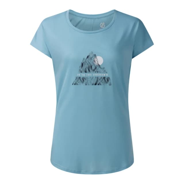 Dare 2b Womens Serenity Short Sleeved Graphic T-Shirt in Light Blue Size: 10 Light Blue Female 10