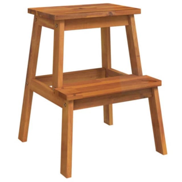 VIDAXL 2 Step Stool 40x38x50cm Solid Wood Acacia vidaXL 153333